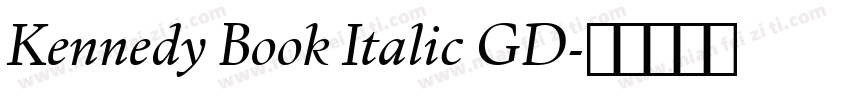 Kennedy Book Italic GD字体转换